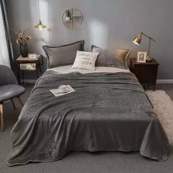 Однотонные молочные бархатные одеяла, утолщенные осенне-зимние чехлы для диванов, офисные ворсы, удобные коралловые фланелевые прямоугольные одеяла 100x120cm