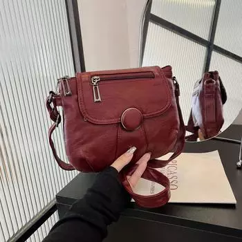 Однотонные мягкие кожаные женские модные сумки женские сумки через плечо дизайнерская брендовая сумка через плечо