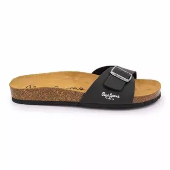 Мюли на плоской подошве с однотонным логотипом Мужской PEPE JEANS