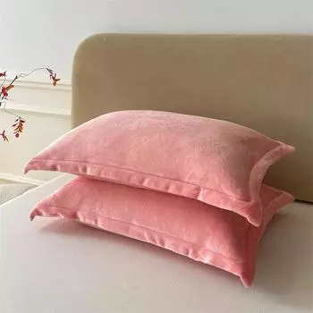 Однотонные наволочки из бархата, наволочка 48x74 см, мягкая фланелевая наволочка, прямоугольная наволочка, 2 шт., теплые наволочки 48X74cm 2PCS Pillowcases