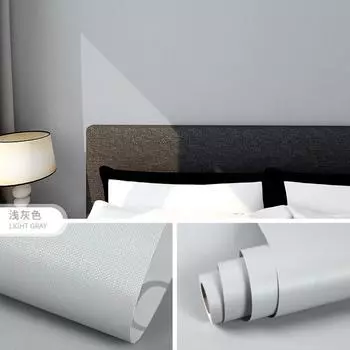 Однотонные обои из ПВХ, самоклеящиеся утолщенные обои для оклейки стен, ремоделирования мебели, обои для ремонта 45cm*10m