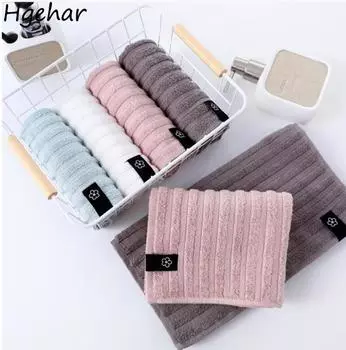 Однотонные полосатые элегантные банные полотенца для спальни, общежития, простые, ежедневные, впитывающие, универсальные, прочные, бытовые, для взрослых, корейский стиль серый