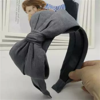 Однотонные повязки для волос с бантом для женщин, модные широкие повязки на голову, женские повязки для волос, бант для волос, ободок для волос, головные уборы, аксессуары для волос