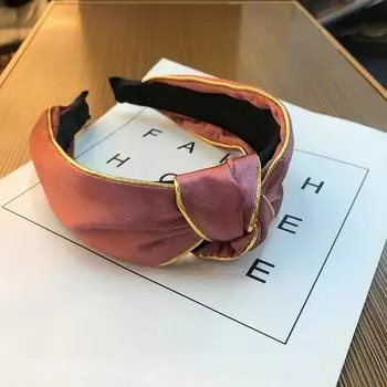 Однотонные повязки на голову с узлом для женщин, девушек, широкие боковые повязки для волос, обруч для волос, модные резинки для волос, женские повязки на голову, аксессуары для волос