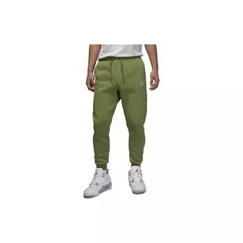 Однотонные повседневные джоггеры Jordan Essentials с манжетами из трикотажа и флиса, мужские брюки светло-оливково-желтого цвета FJ7780-340 L