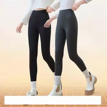 Однотонные повседневные женские бесшовные леггинсы с высокой талией, персиковые, для ягодиц, для поднятия бедер, для фитнеса, для спорта, обтягивающие брюки, мода, осень-зима S чёрный