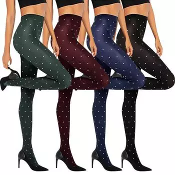 Однотонные пятнистые чулки для женщин, клубная одежда, сексуальные облегающие непрозрачные колготки с высокой талией, популярные цветные колготки для пляжной вечеринки, тонкие эластичные чулки S чёрный