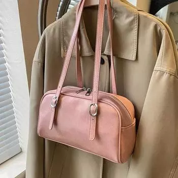 Однотонные простые сумки через плечо большой емкости модные горячие продажи сумки для женщин мягкие женские сумки из искусственной кожи на молнии