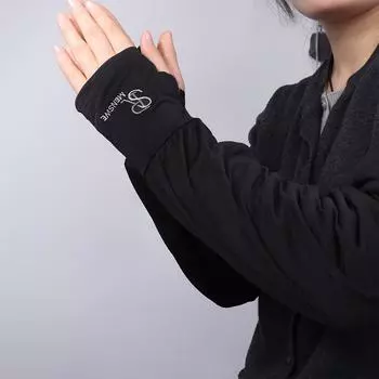 Однотонные рукава Ice Silk, защита от ультрафиолета, эластичный солнцезащитный чехол для вождения белый