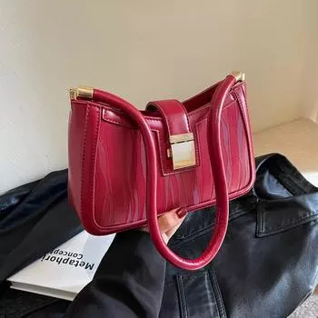 Однотонные сумки через плечо Hasp для женщин с квадратным внутренним отделением на молнии из искусственной кожи, высококачественные модные