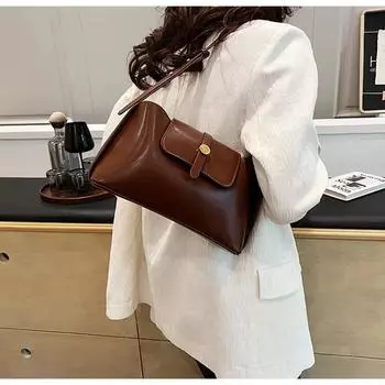 Однотонные сумки через плечо из искусственной кожи с застежкой-молнией, модные сумки через плечо для женщин, повседневные швейные нитки