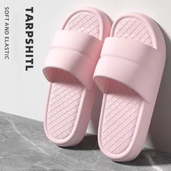 Однотонные тапочки из ЭВА с толстой мягкой подошвой, удобные для улицы и дома, противоскользящие, обычный стиль 36-37 фиолетовый