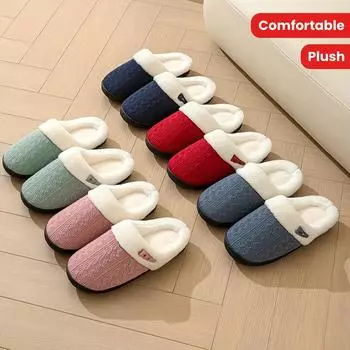 Однотонные тапочки, повседневная и удобная мягкая обувь, удобные домашние тапочки 36-37 синий