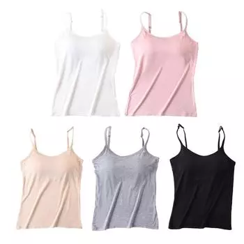 Однотонные удобные топы с лямкой на бретельках для девочек-подростков старше 12 лет M