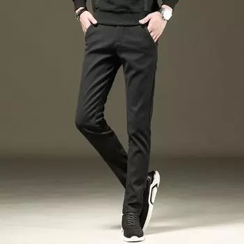 Однотонные весенние и осенние карманы с крышками, модные повседневные мужские брюки, универсальные эластичные облегающие брюки, эластичные брюки в стиле вестерн с четырех сторон 28