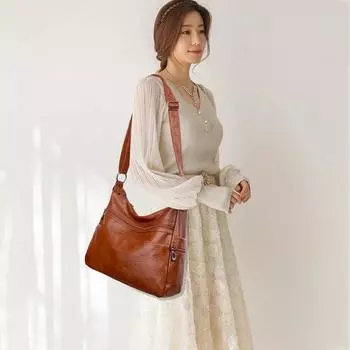 Однотонные женские квадратные сумки на ремне, сумки через плечо из плутония, простые и повседневные, с несколькими карманами, большой вместимостью, модные