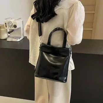 Однотонные женские сумки через плечо из искусственной кожи большой емкости с застежкой-молнией, высококачественные универсальные женские сумки через плечо