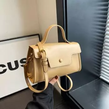 Однотонные женские сумки через плечо с карманом и клапаном, прошитые строчкой, сумки на молнии из искусственной кожи высокого качества, модные