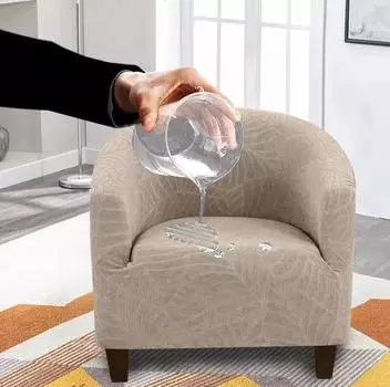 Однотонный эластичный универсальный полукруглый чехол для дивана, чехол для ванны, чехол для дивана, стула в кафе и отеле с принтом 32*26*8 cm