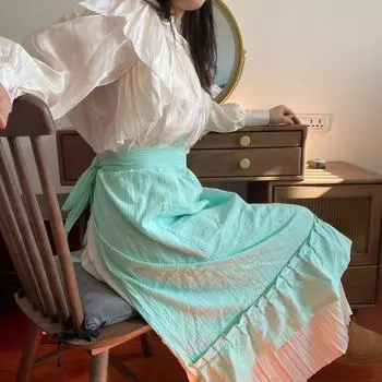 Однотонный бамбуковый фартук для женщин, хлопковый фартук с рисунком котенка, халат для кухни, униформа официанта, рабочая одежда для ресторана белый