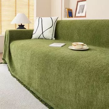 Однотонный чехол для дивана, простое современное полотенце для дивана, универсальный чехол из шенилла на все сезоны 180X130
