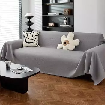 Однотонный чехол для дивана, синельное одеяло для дивана, современное полотенце для дивана для декора гостиной, универсальный чехол для дивана 1/2/3/4 сиденья 180x130cm