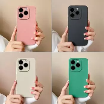 Однотонный чехол для Infinix Hot 50 Pro Plus 50i Note 40X Zero 40 Smart 9, модный эстетичный стиль, мягкий жидкий силикон, устойчивый к падениям, новый чехол для Infinix Infinix Note 40X 5G