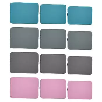 Однотонный чехол для ноутбука, сумка для ноутбука, сумка для переноски на молнии, сумка для блока питания Blue 14 Inch