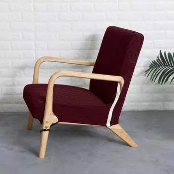 Однотонный чехол для стула, чехлы для кресел, жаккардовый чехол для кресел из дерева, защитный чехол с застежкой-молнией для гостиной, декора отеля 20X25cm серый