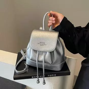 Однотонный цвет PU кожа мода женщины маленький рюкзак новый бренд косметички дорожные сумки для хранения косметики девушки милый мини рюкзак