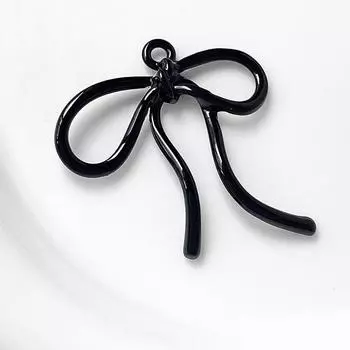 Однотонный цветной милый полый бант кулон конфетный цвет DIY ожерелья серьги телефонная цепочка изготовление ювелирных изделий аксессуары подарки A10