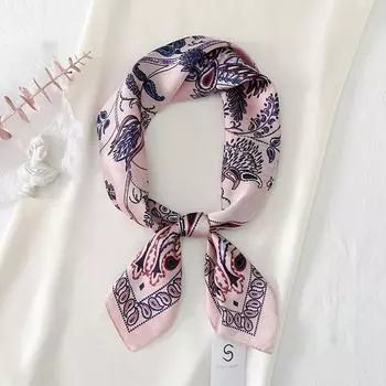 Однотонный цветной темпераментный обруч для волос, женский шарф, пасторальный стиль, платок на шею в корейском стиле розовый