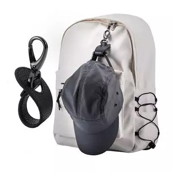 Однотонный держатель для шляпы из искусственной кожи для путешествий, держатель для бейсбольной шляпы для гольфа, кемпинга, пешего туризма чёрный