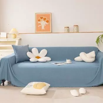 Однотонный диванный тканевый полотенце шенилл диванная подушка все включено нескользящий чехол современный простой универсальный чехол 180*130