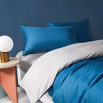 Однотонный длинноволокнистый хлопок, комплект из четырех предметов из двойного хлопка плотностью 100, простыня и пододеяльник из чистого хлопка, комплект из трех предметов 1.2m bed sheet 3pcs