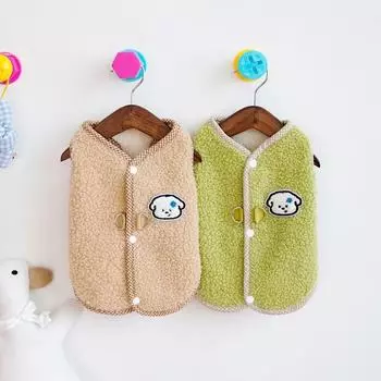 Однотонный флисовый жилет для собак, одежда для собак, осенне-зимняя теплая куртка для собак, куртка для щенков, костюмы для кошек, одежда для собак породы чихуахуа и бишон S