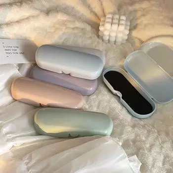 Однотонный футляр для очков, водонепроницаемый держатель для очков, элегантная пластиковая шкатулка для солнцезащитных очков, женская/мужская синий