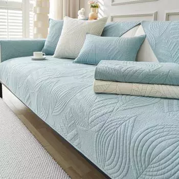 Однотонный хлопковый коврик для дивана, нескользящий универсальный чехол для дивана, полотенце, устойчивое к грязи, всесезонное защитное покрытие для дивана для гостиной и дома 70x70 A