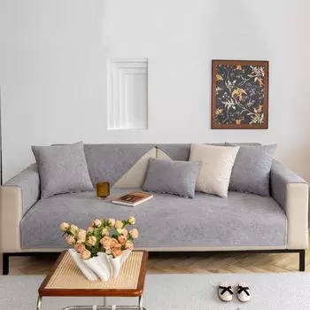 Однотонный коврик для дивана Four Seasons Universal AntiSlip Водонепроницаемый чехол для дивана Home Hugging Флисовая подушка для дивана с защитой от царапин у кошек 70x70cm 1pcs