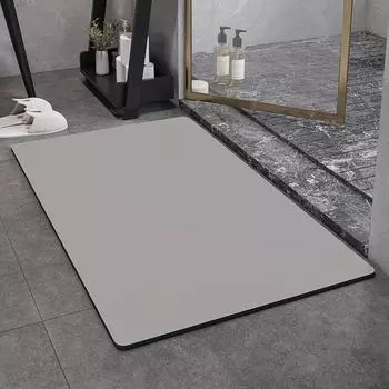Однотонный коврик для ванной комнаты с диатомовой грязью, быстросохнущий впитывающий коврик, бытовая подушка для унитаза, простой квадратный нескользящий коврик для ног 40*60cm