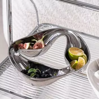 Однотонный круглый керамический поднос для фруктов, закусок, поднос для орехов, чайный столик, поднос для конфет, десертная тарелка, бытовые креативные подносы для хранения