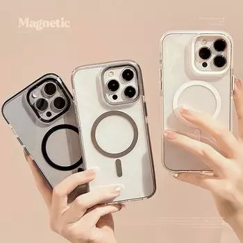 Однотонный магнитный чехол для телефона 15promax