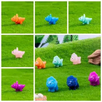 Однотонный маленький динозавр миниатюрный мультфильм ручной работы микро ландшафт открытый двор домашний декор бонсай сад креатив