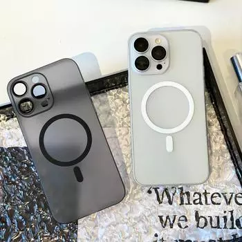 Однотонный матовый прозрачный магнитный чехол для iPhone 16 Pro Max 15 Pro 14 13 12 11 противоударный защитный чехол для линз из поликарбоната для чехла для телефона Magsafe iPhone 16 синий