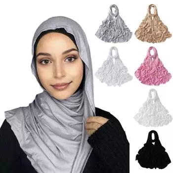 Однотонный модальный шарф, гладкий мягкий длинный платок, мягкий дышащий универсальный женский платок, яркий блестящий платок бежевый