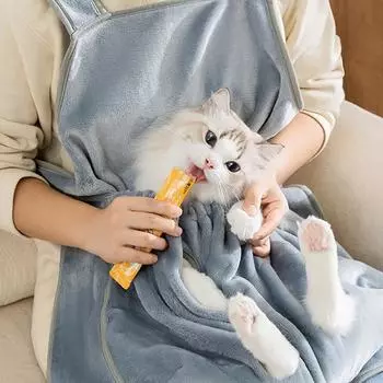 Однотонный мягкий дышащий фартук для домашних животных, для объятий кошек, антипригарный фартук для домашних животных, сумка-переноска для кошек, товары для животных