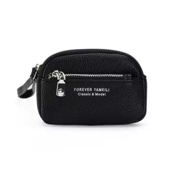 Однотонный мягкий кожаный кошелек с ремешком, мини-клатч, модный кожаный кошелек для монет для мужчин/женщин синий