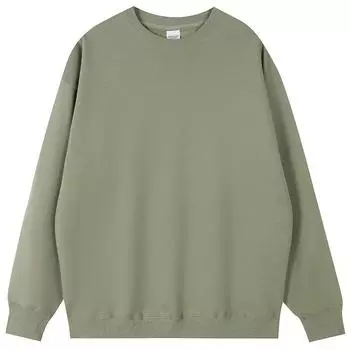 Однотонный мужской круглый вырез пуловер повседневный теплый длинный рукав женский толстый топ S