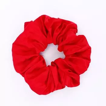 Однотонный набор резинок для волос, женские атласные матовые атласные цветные стринги, украшение для волос в виде цветка, ночной рынок красный