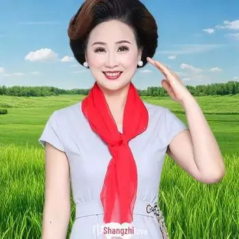 Однотонный небольшой шелковистый шифоновый квадратный шарф - Travel Fashion All-Match Neck and Gauze Scarf Square scarf 90*90 оранжевый